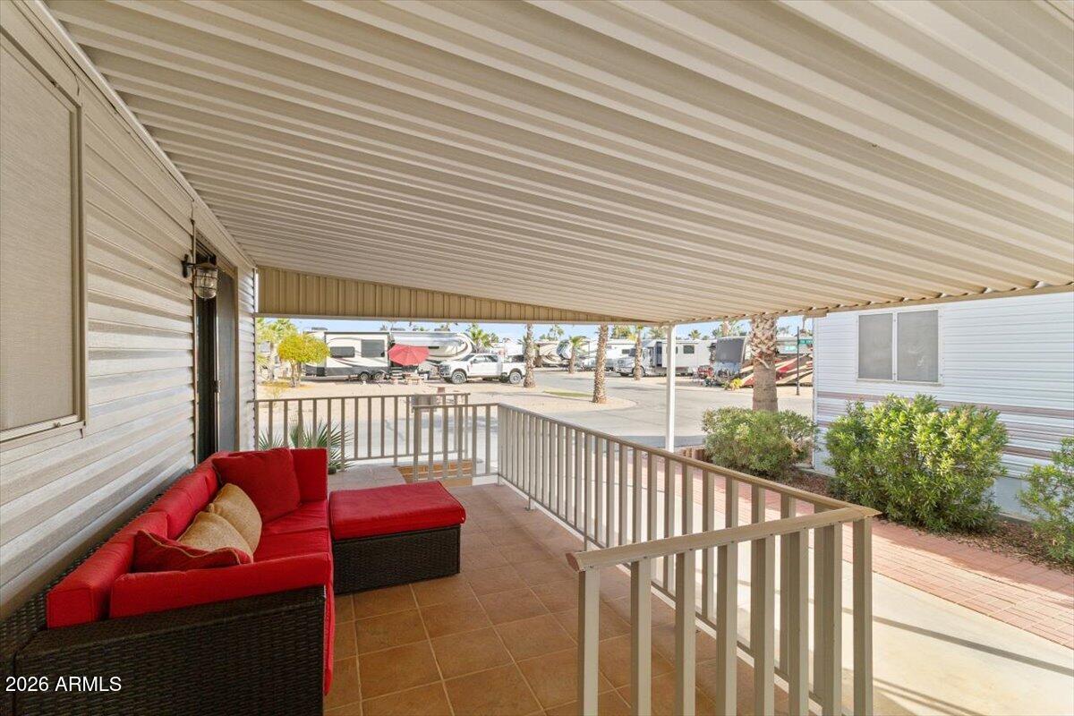 11201 North El Mirage Road, Unit 725 El Mirage, AZ 85335 - Photo 13 of 15 a view of a patio on the deck