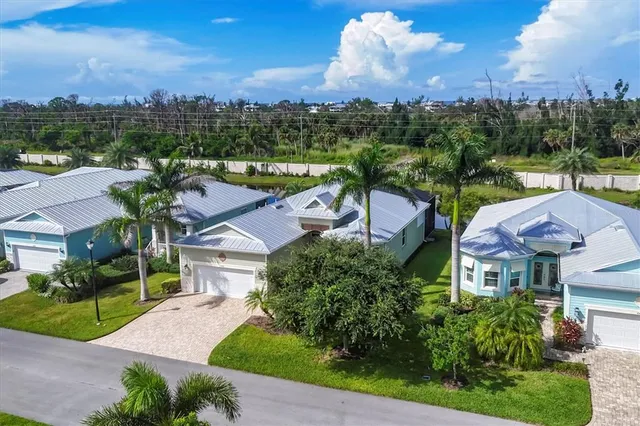 an aerial view of multiple house