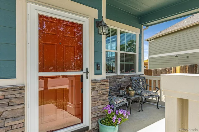 a outdoor living space with furniture