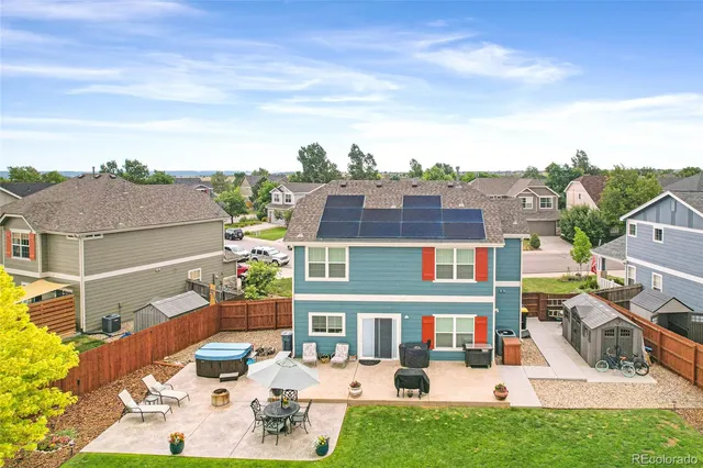 an aerial view of multiple house