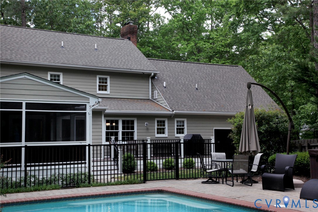 231 Hazelmere Drive Chesterfield, VA 23236 - Photo 27 of 33 a aerial view of a house with swimming pool and porch