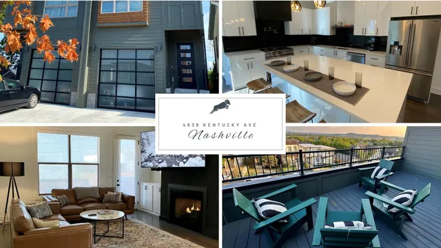 a front view of a house with a garage