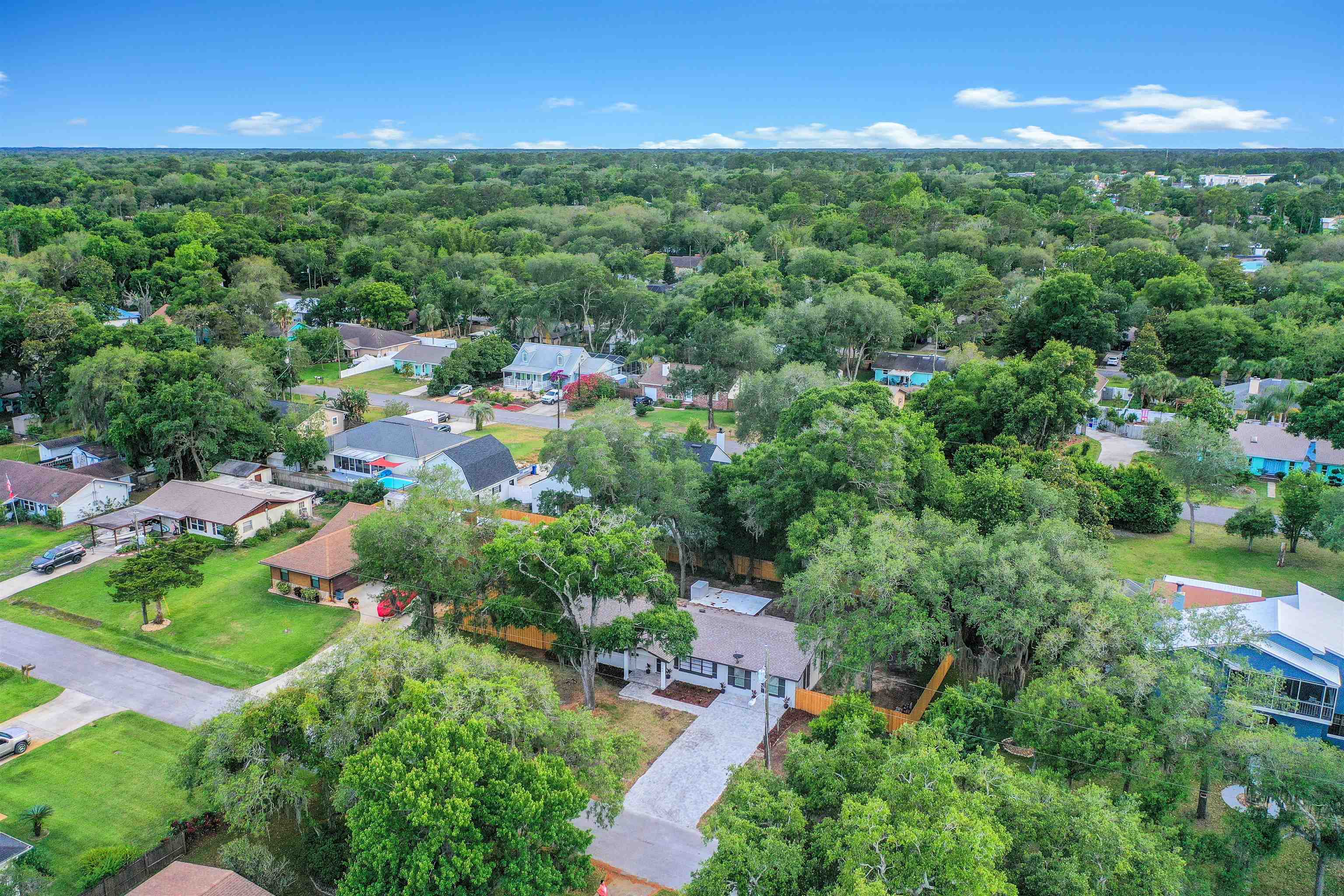 104 Pompano Road St. Augustine, FL 32086 - Photo 47 of 49 an aerial view of residential houses with outdoor space and trees
