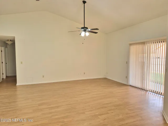 a view of a room with an empty space