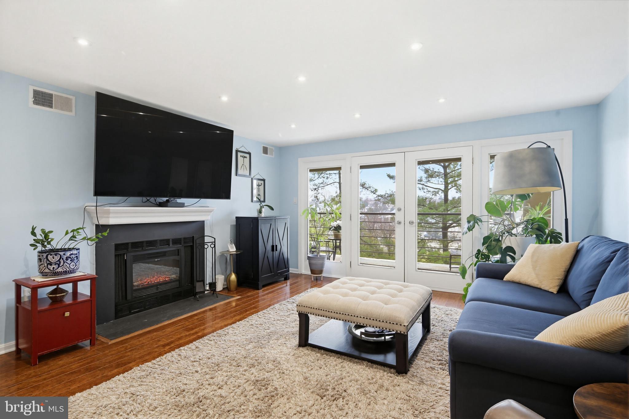 1040 Deer Ridge Drive, Unit 208 Baltimore, MD 21210 - Photo 18 of 30 Fireplace and television view