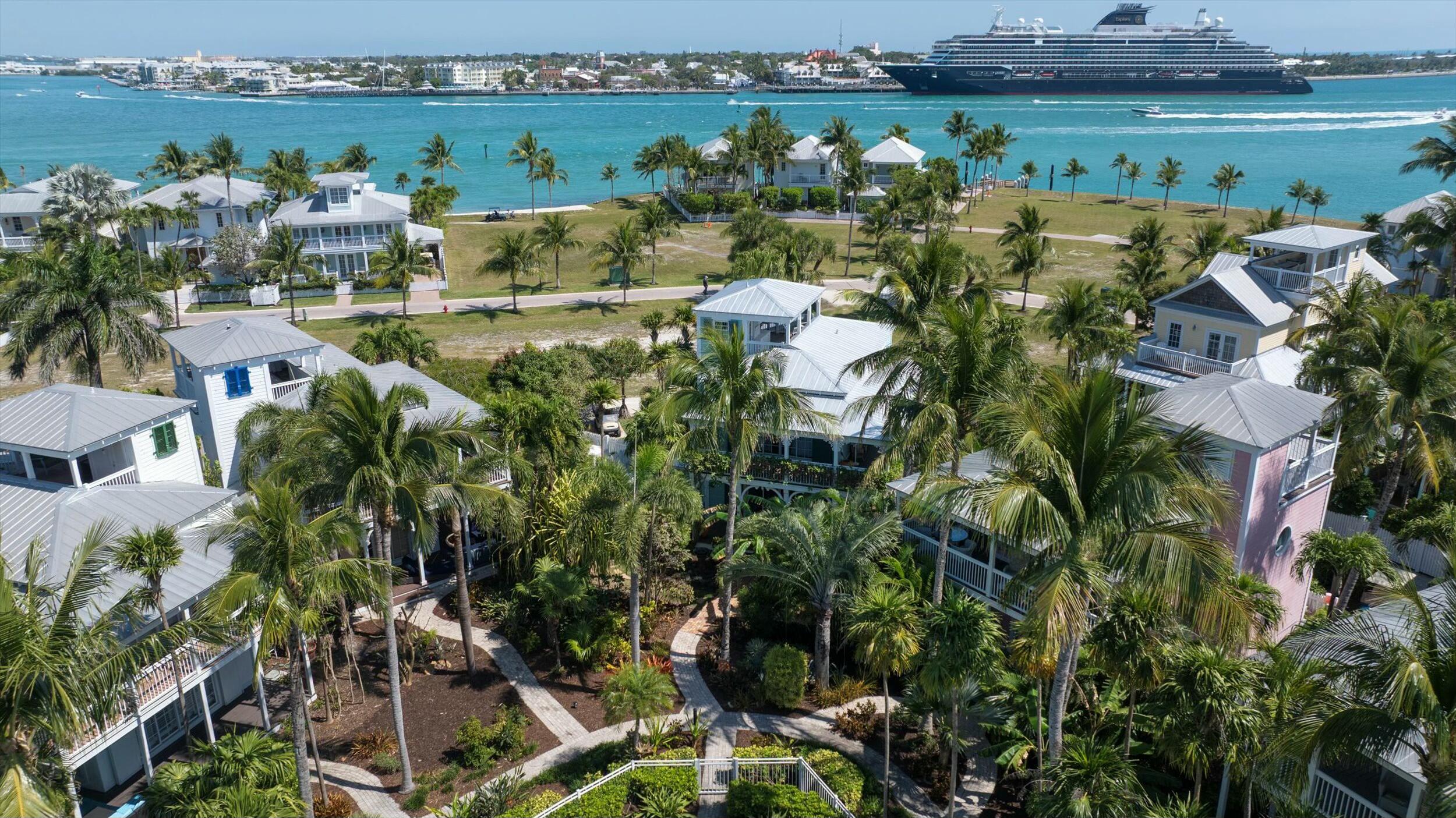 68 Sunset Key Drive Key West, FL 33040 - Photo 41 of 69 an aerial view of a city with lots of residential buildings lake and ocean view
