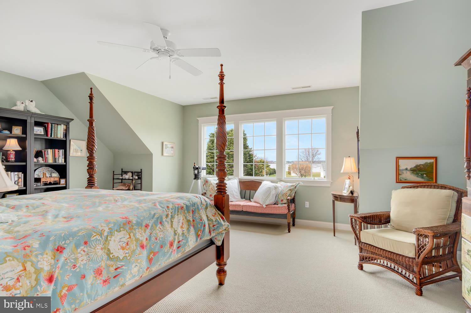 22453 Indian Point Road Bozman, MD 21612 - Photo 25 of 33 Master bedroom with views of Harris Creek