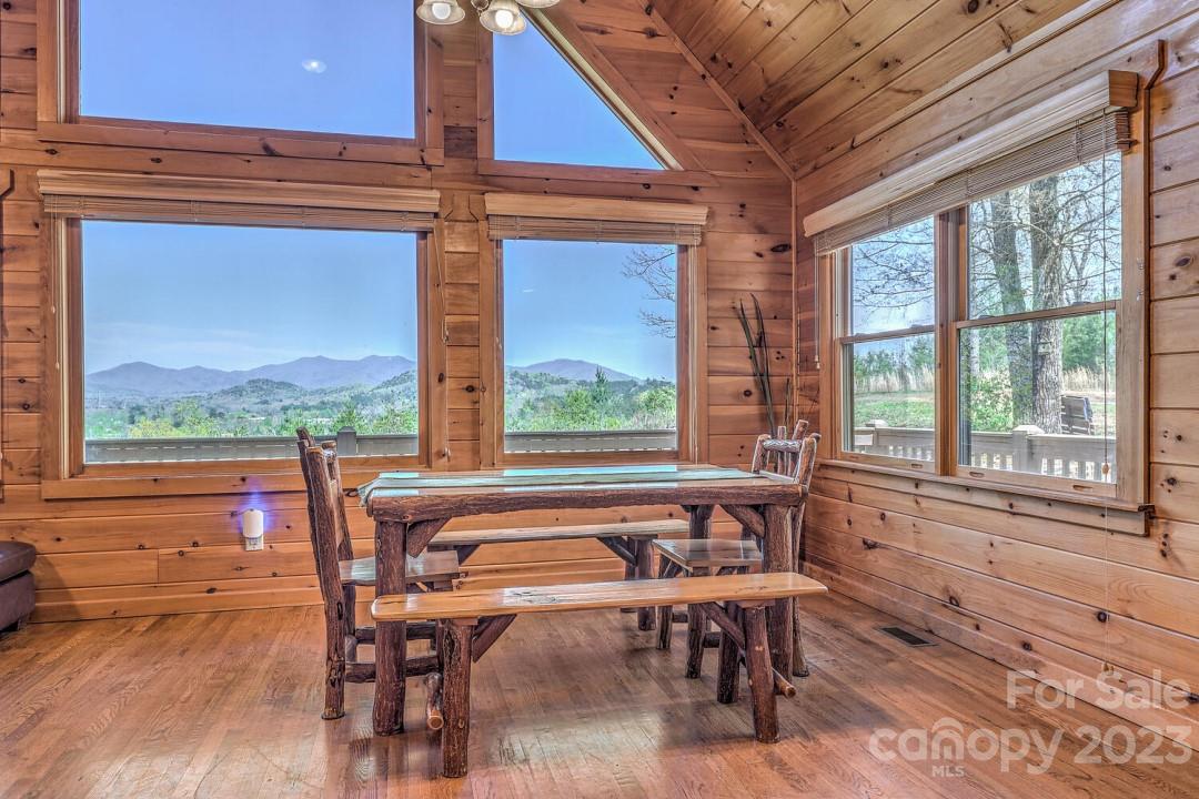 398 Pin Oak Ridge Murphy, NC 28906 - Photo 15 of 30 a view of a dining room with furniture window and outside view