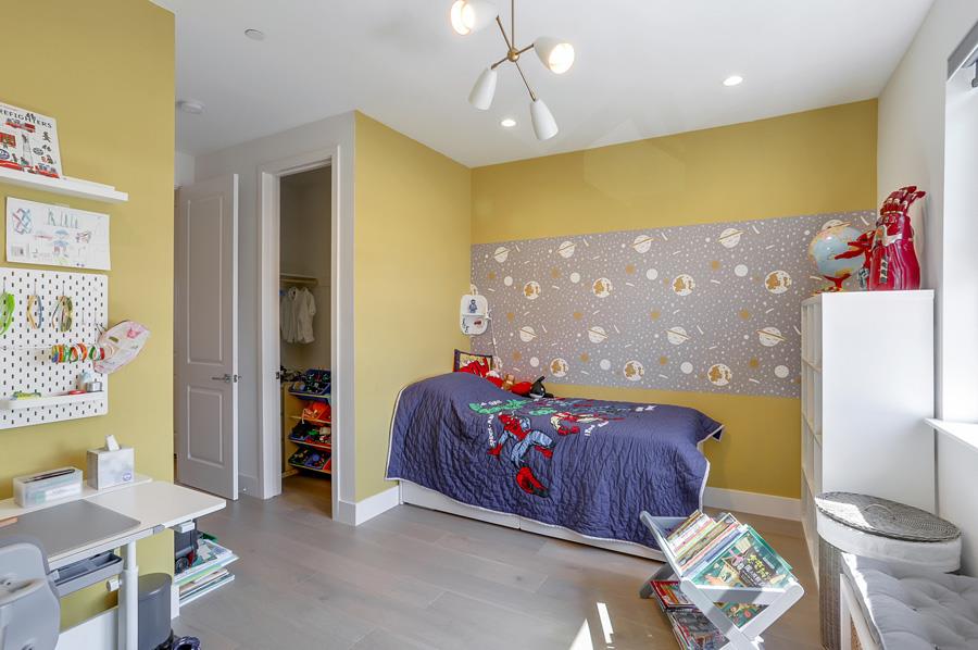 330 Marquetta Circle Mountain View, CA 94043 - Photo 14 of 26 a bedroom with a bed and ceiling fan