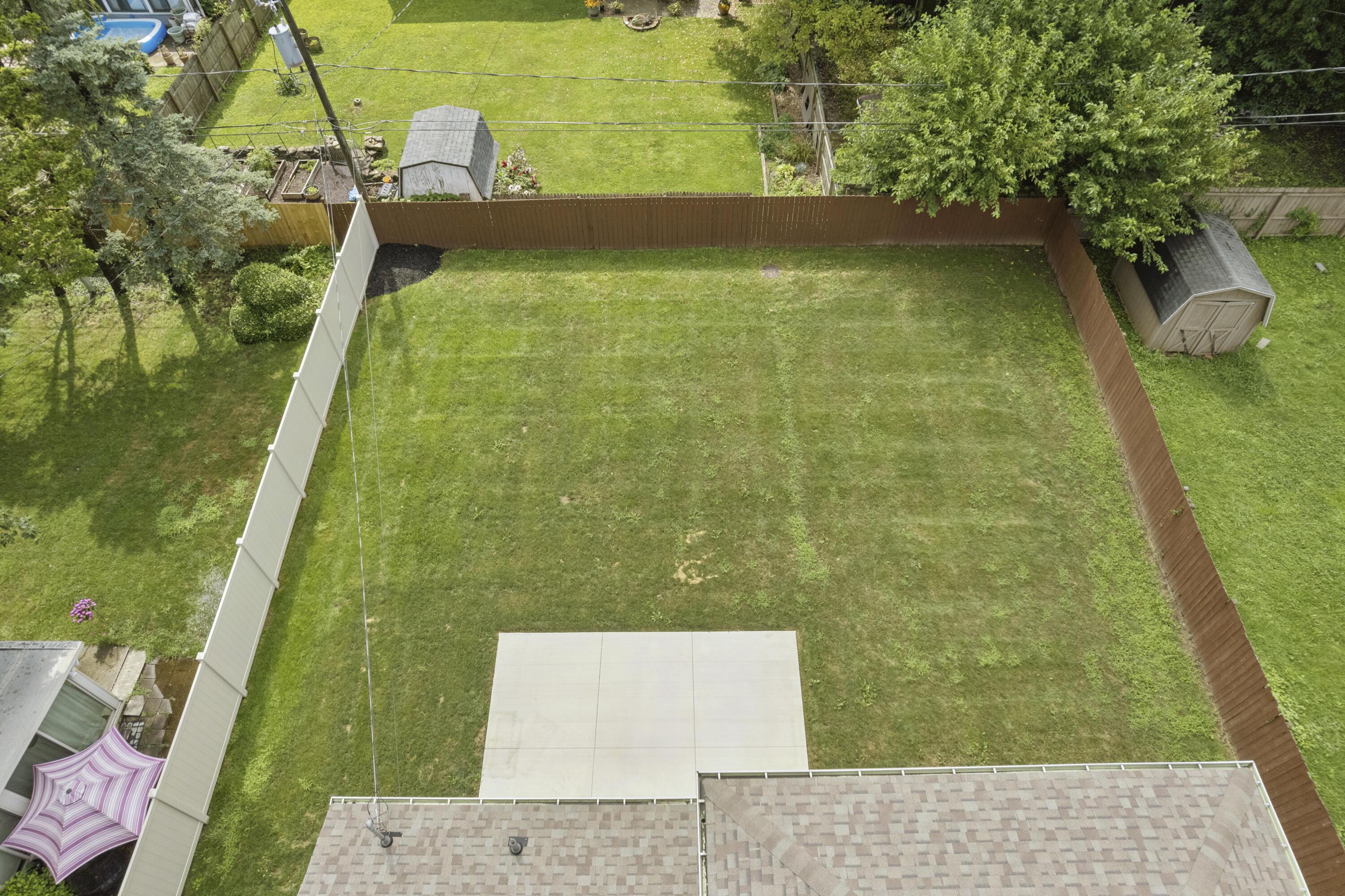 5440 Aspen Road Columbus, OH 43229 - Photo 44 of 52 Drone - Backyard