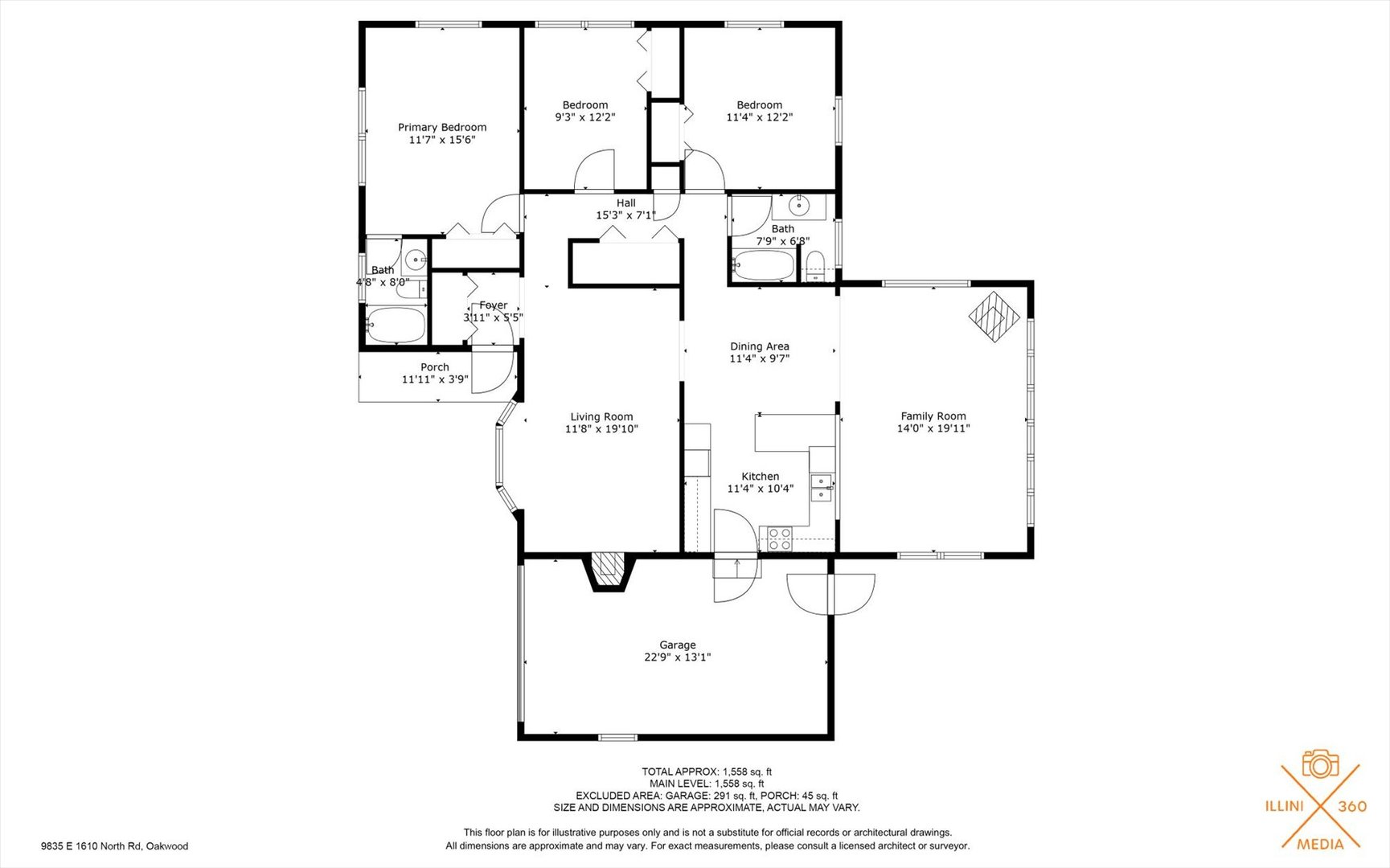 9835 East 1610 North Road Oakwood, IL 61858 - Photo 35 of 35 a picture of a wall with white walls