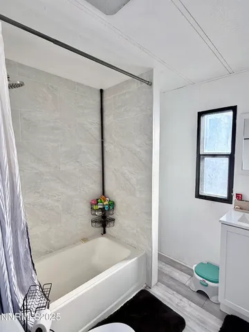 a bedroom with furniture