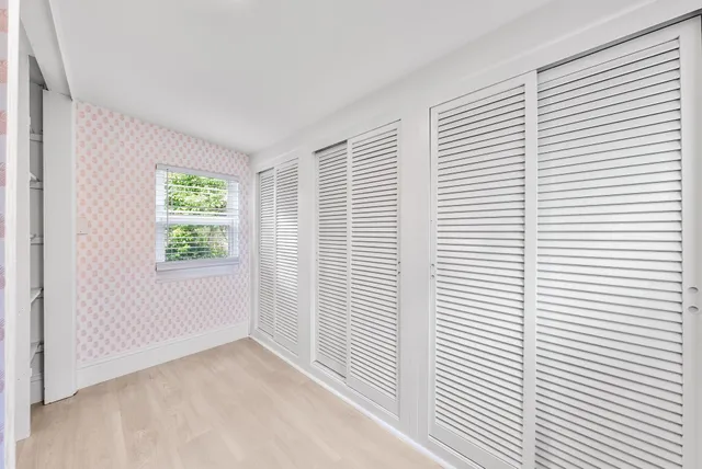 a view of a livingroom with a window