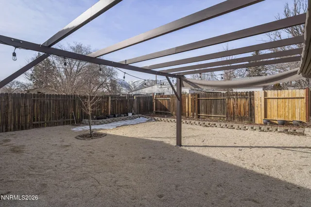 a view of a room with wooden walls