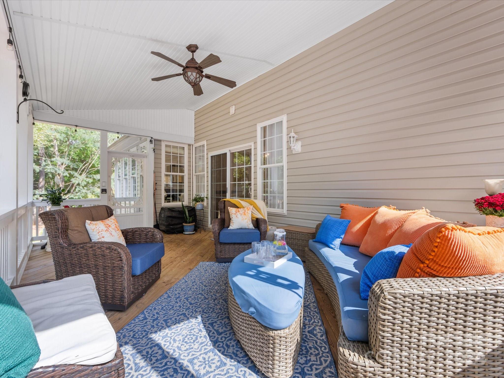 4100 Cherrybrook Drive Mint Hill, NC 28227 - Photo 20 of 45 a living room with furniture a ceiling fan and a rug