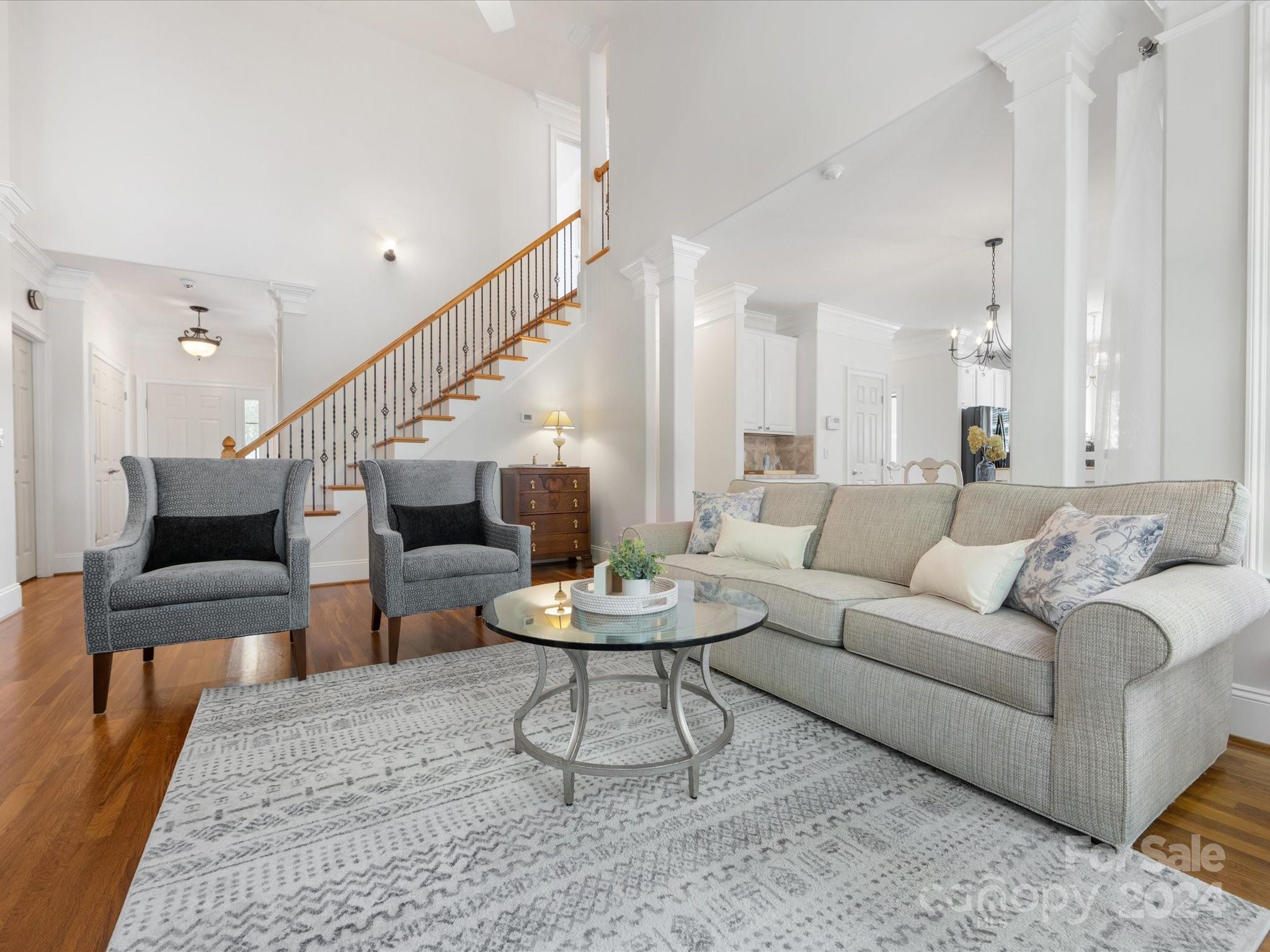 4100 Cherrybrook Drive Mint Hill, NC 28227 - Photo 10 of 45 a living room with furniture and a wooden floor
