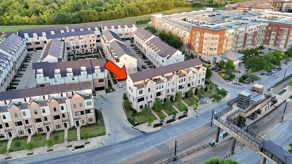 5437 Patterson Street Irving, TX 75039 - Photo 7 of 40 Aerial view of building, showcasing the larger private terrace on this unit