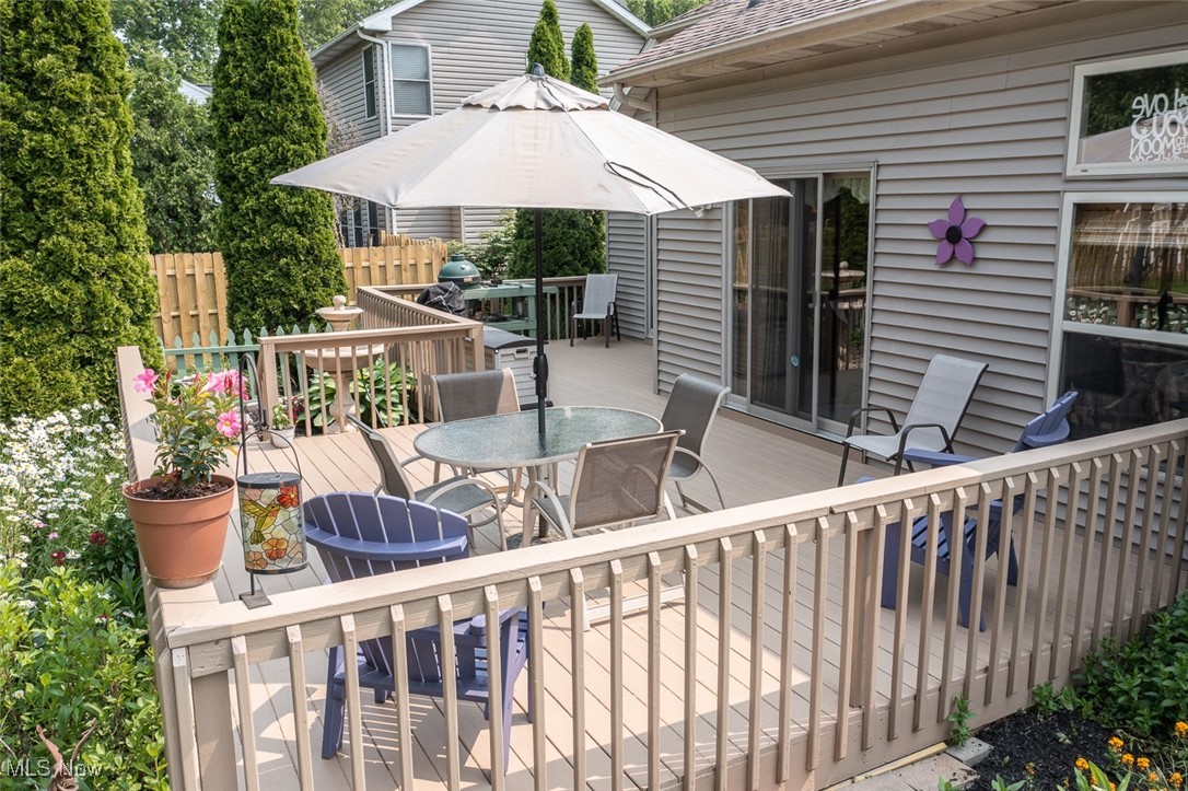 126 Timber Ridge Drive Elyria, OH 44035 - Photo 48 of 49 Wooden terrace with outdoor dining area
