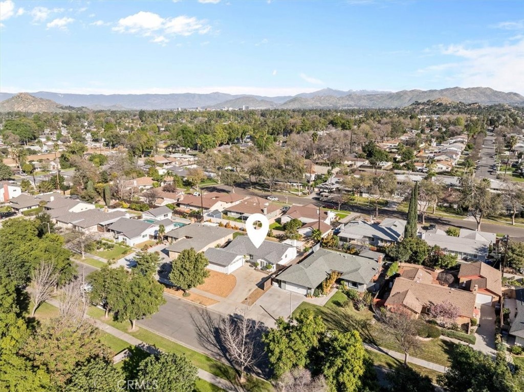 6240 Wiehe Avenue Riverside, CA 92506 - Photo 34 of 47 an aerial view of residential houses with outdoor space and trees