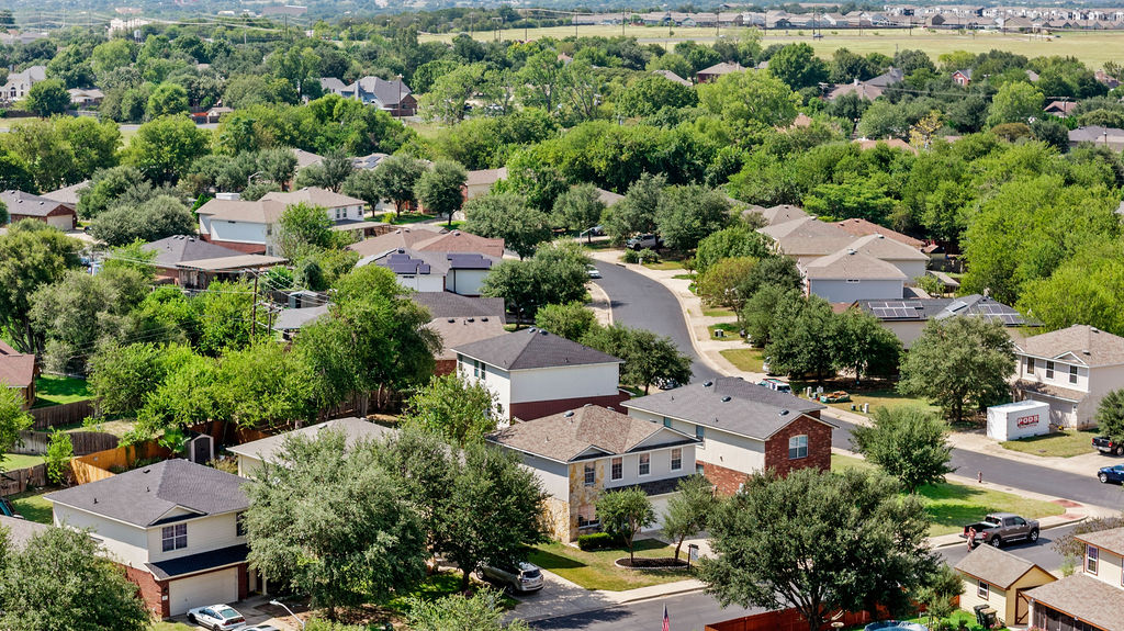 525 Meadow Park Drive Georgetown, TX 78626 - Photo 34 of 39 an aerial view of residential houses with outdoor space and street view