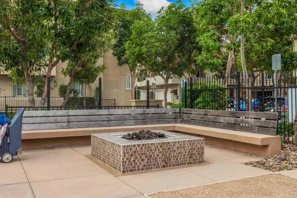 a view of outdoor space and swimming pool