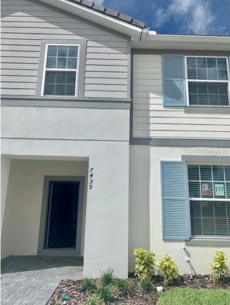 a front view of a house