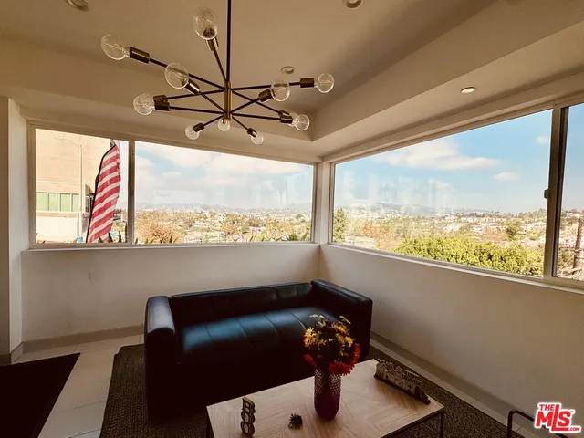 a view of a living room and a window