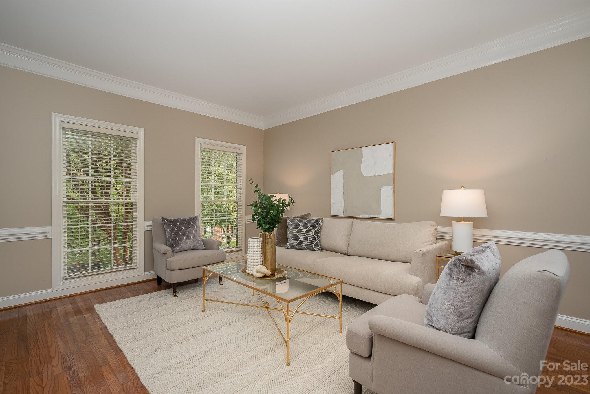 230 Sardis Pointe Road Matthews, NC 28105 - Photo 18 of 42 a living room with furniture and a large window