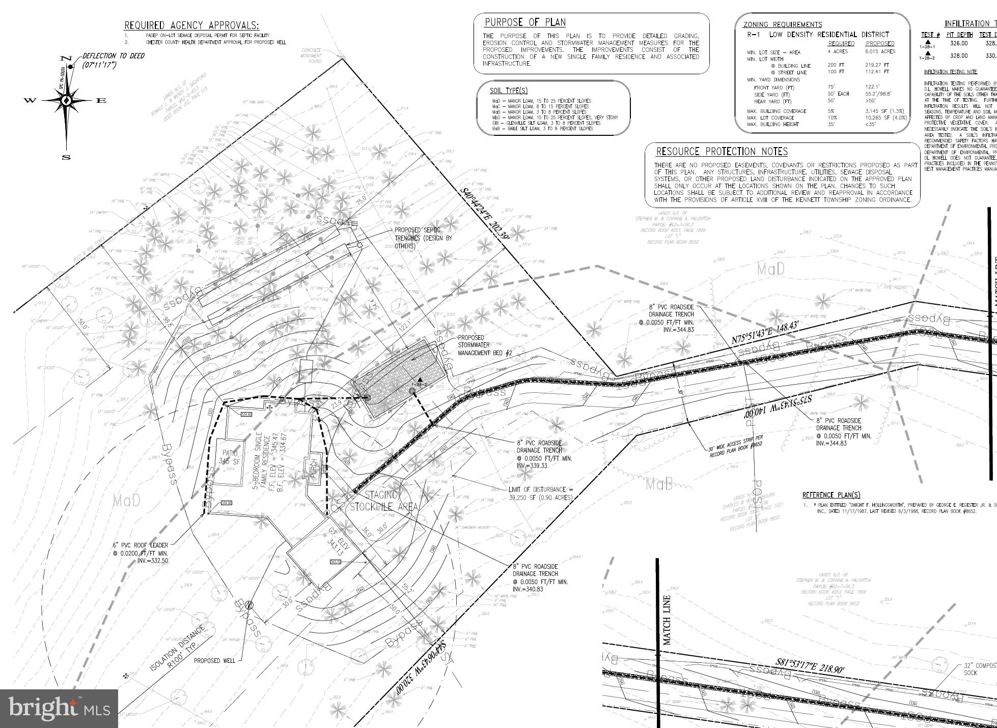 206 Buck Toe Hills Road Kennett Square, PA 19348 - Photo 5 of 17 Engineered Site Plan