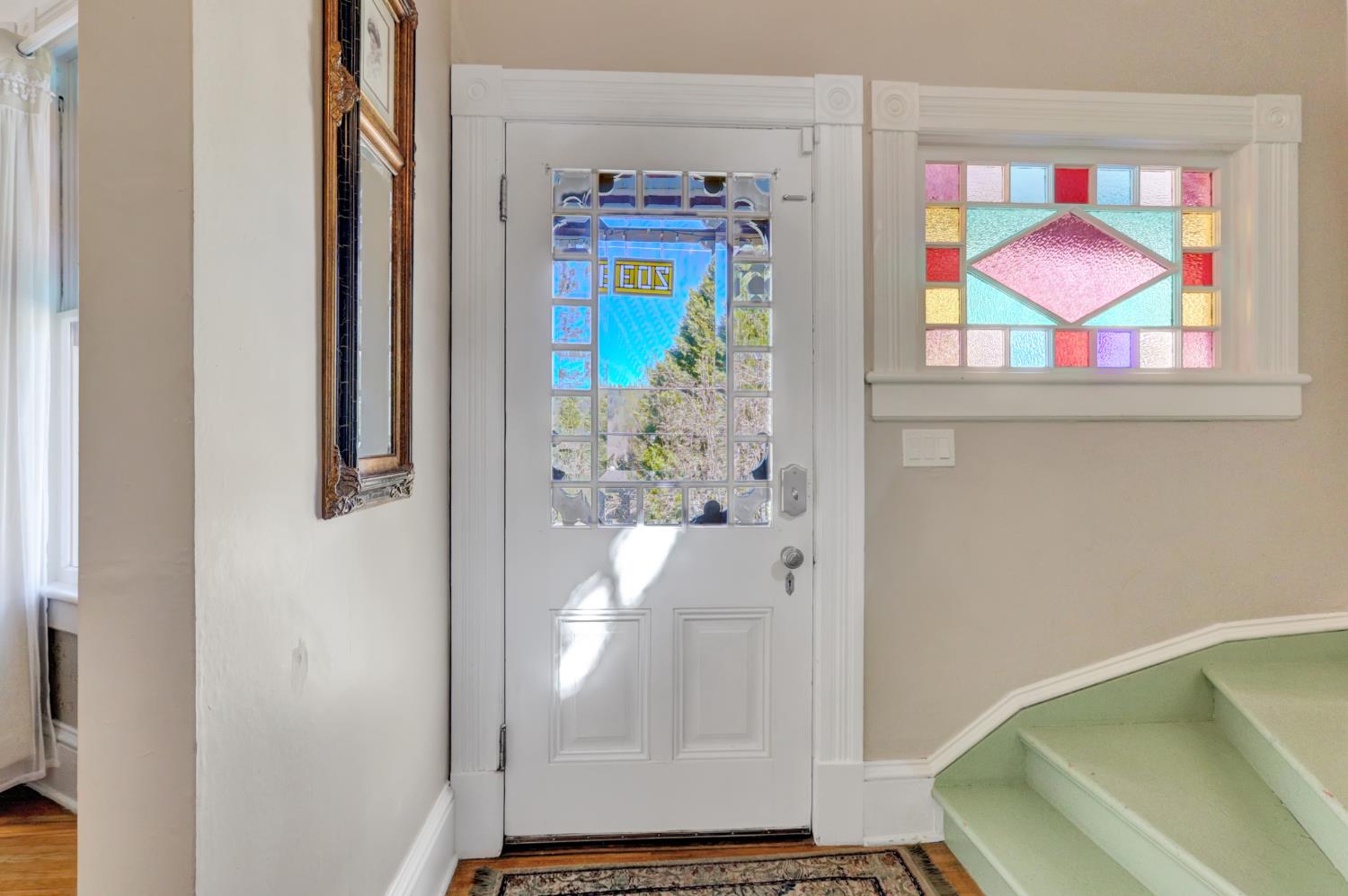 203 Prospect Street Nevada City, CA 95959 - Photo 2 of 95 Delightful and bright stained glass entry