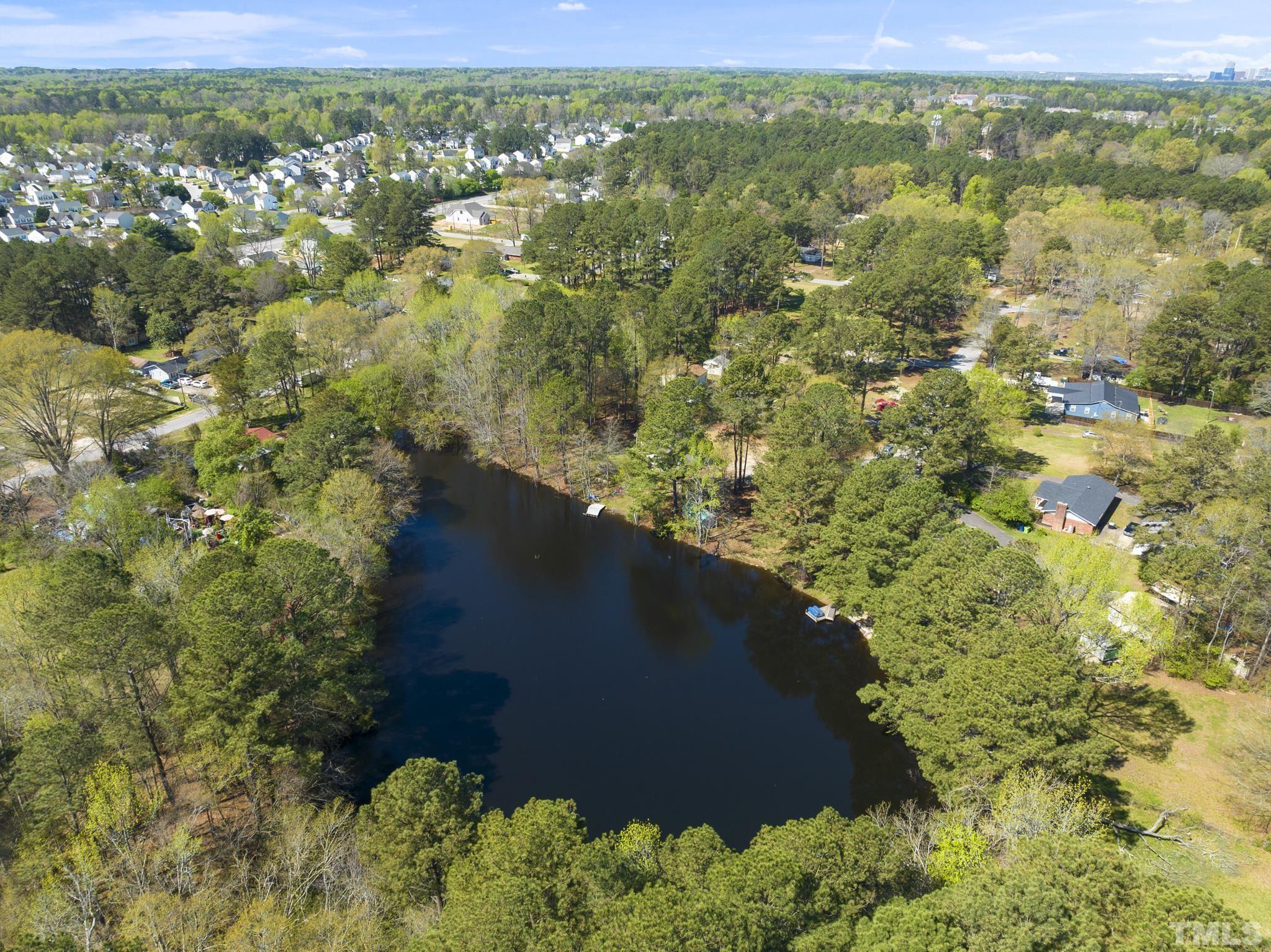 2820 Willow Court Raleigh, NC 27610 - Photo 31 of 33 a view of a lake with a city