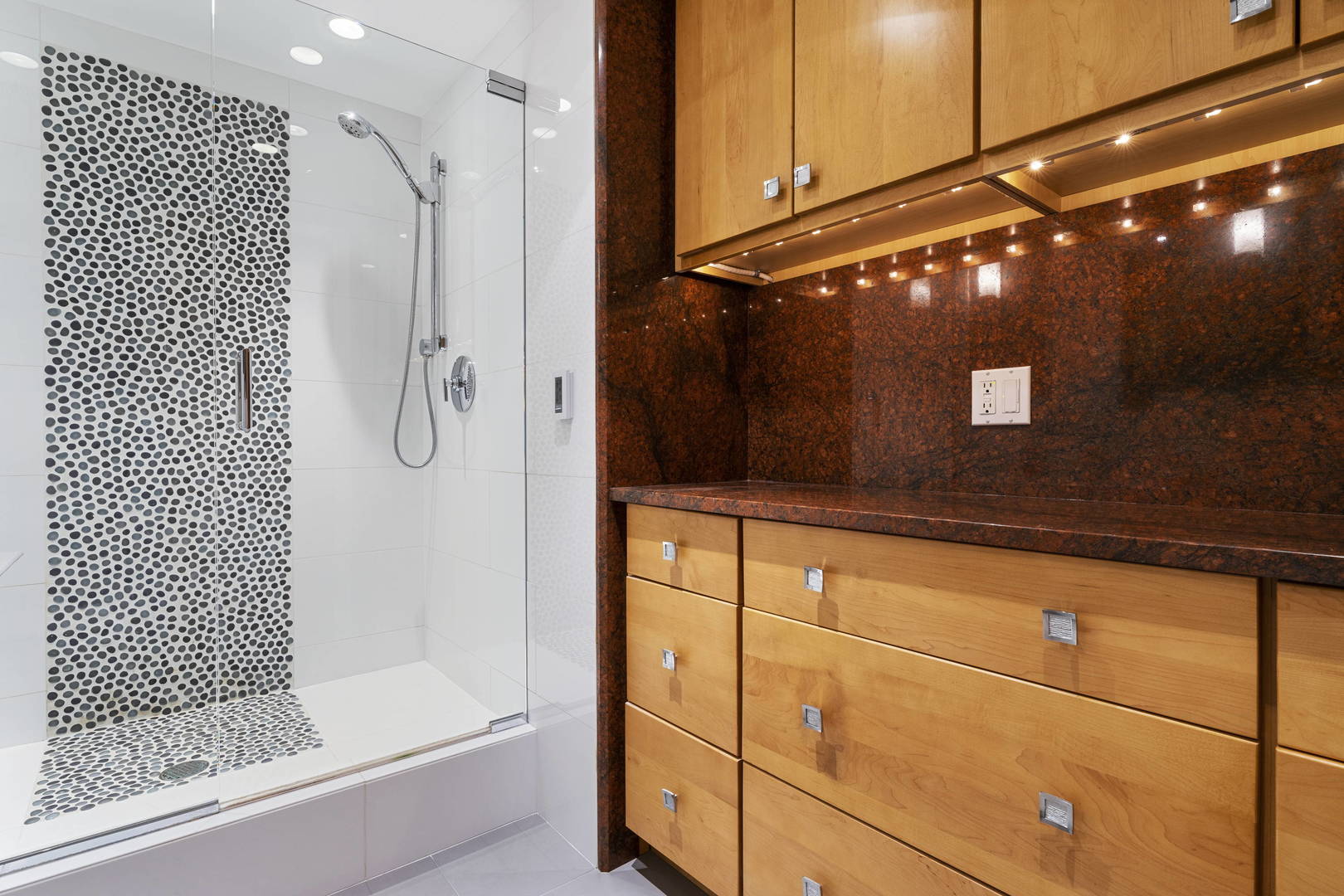 1615 East Central Road, Unit 222C Arlington Heights, IL 60005 - Photo 22 of 30 a bathroom with a shower and a sink