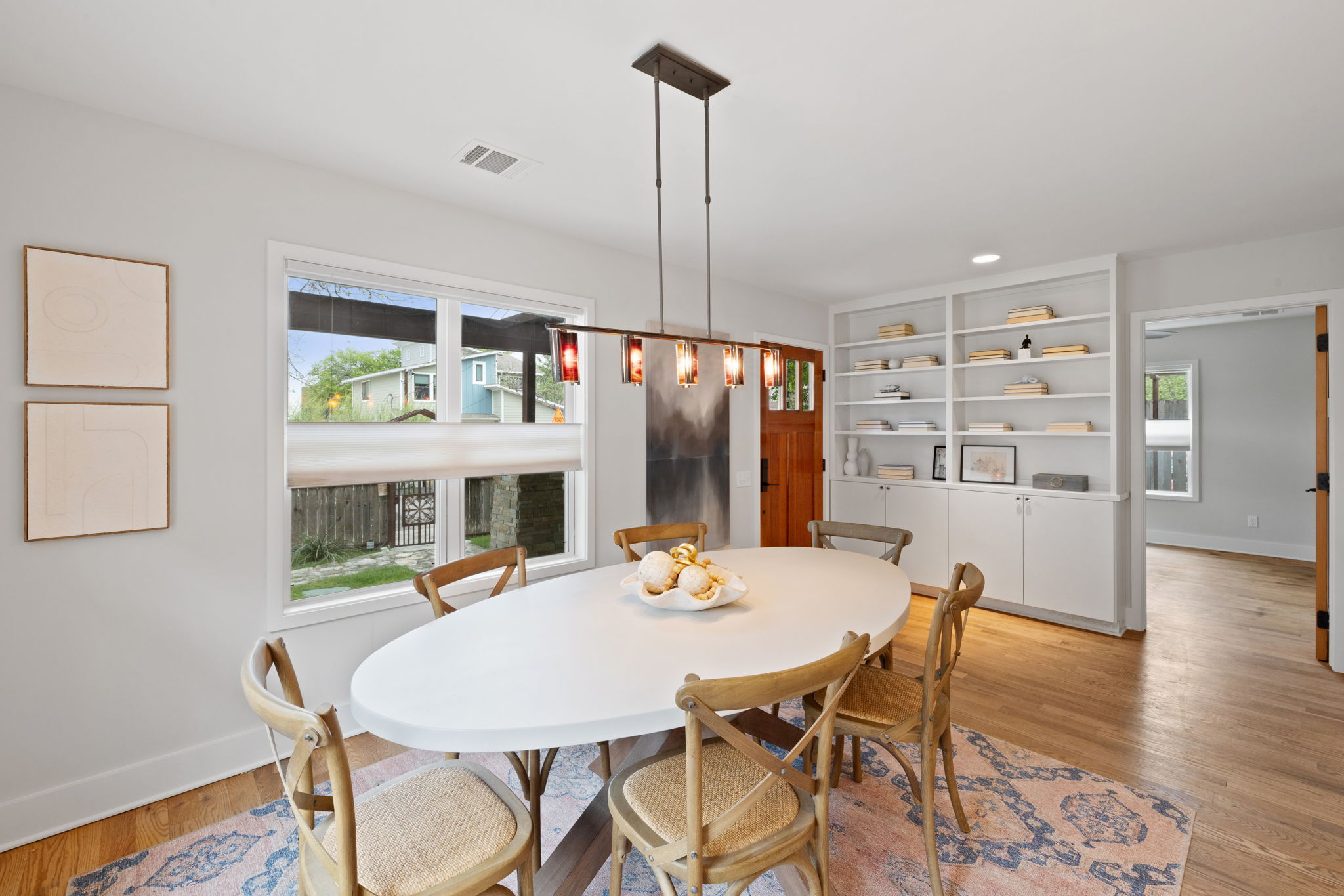 2300 South 3rd Street Austin, TX 78704 - Photo 5 of 39 Dining area featuring recessed lighting, baseboards, light wood-style floors, and visible vents
