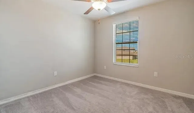 an empty room with a window