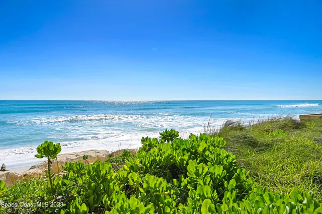 a view of an ocean and beach