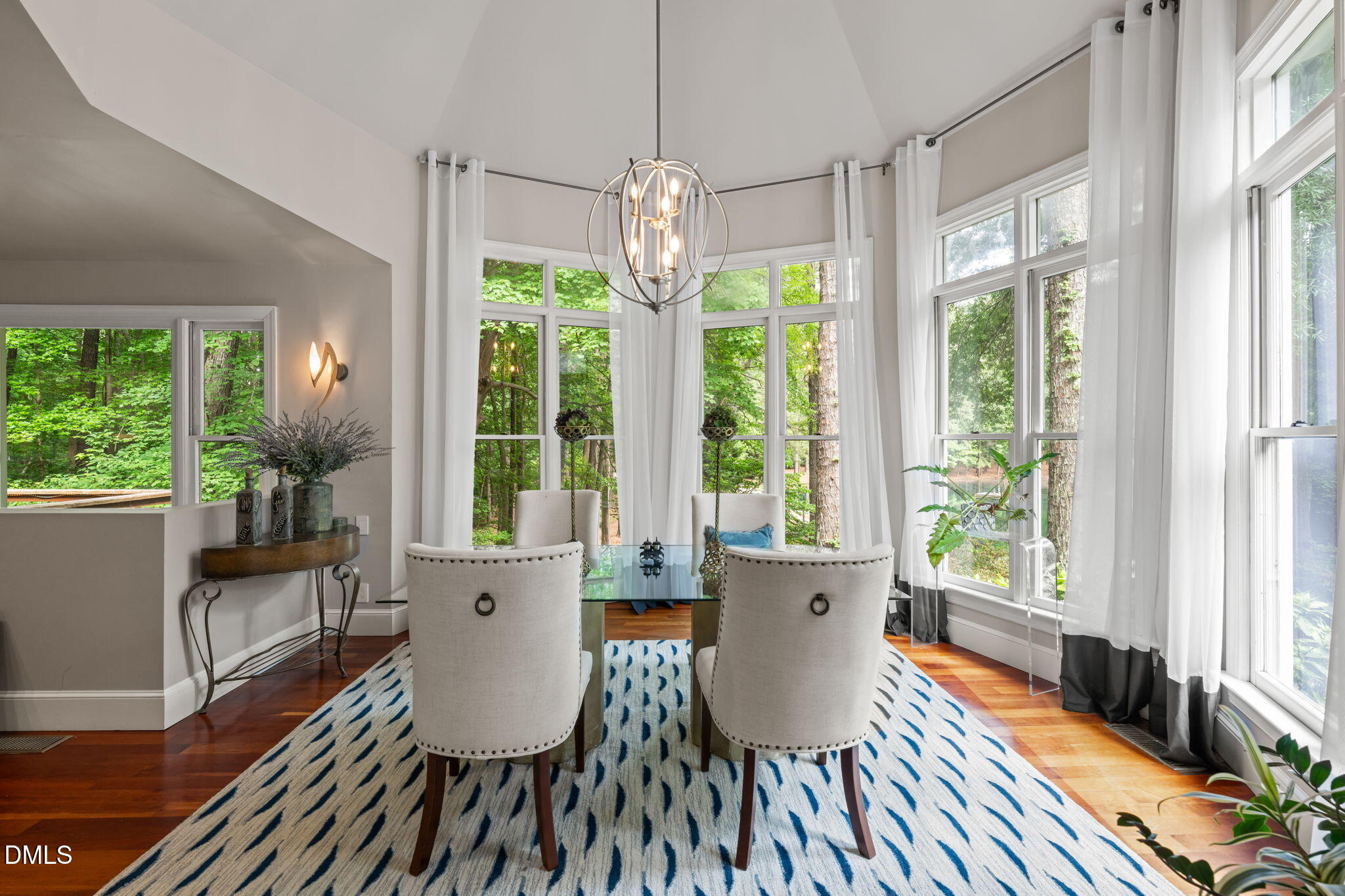 1401 Trinity Circle Raleigh, NC 27607 - Photo 7 of 73 Octagonal Dining Room with View to Pond