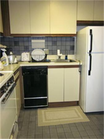 466 Commonwealth Avenue, Unit 604 Boston, MA 02215 - Photo 6 of 8 a kitchen with granite countertop a sink and a refrigerator