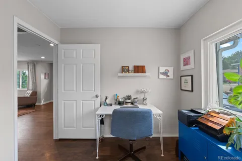 a room with furniture and a window