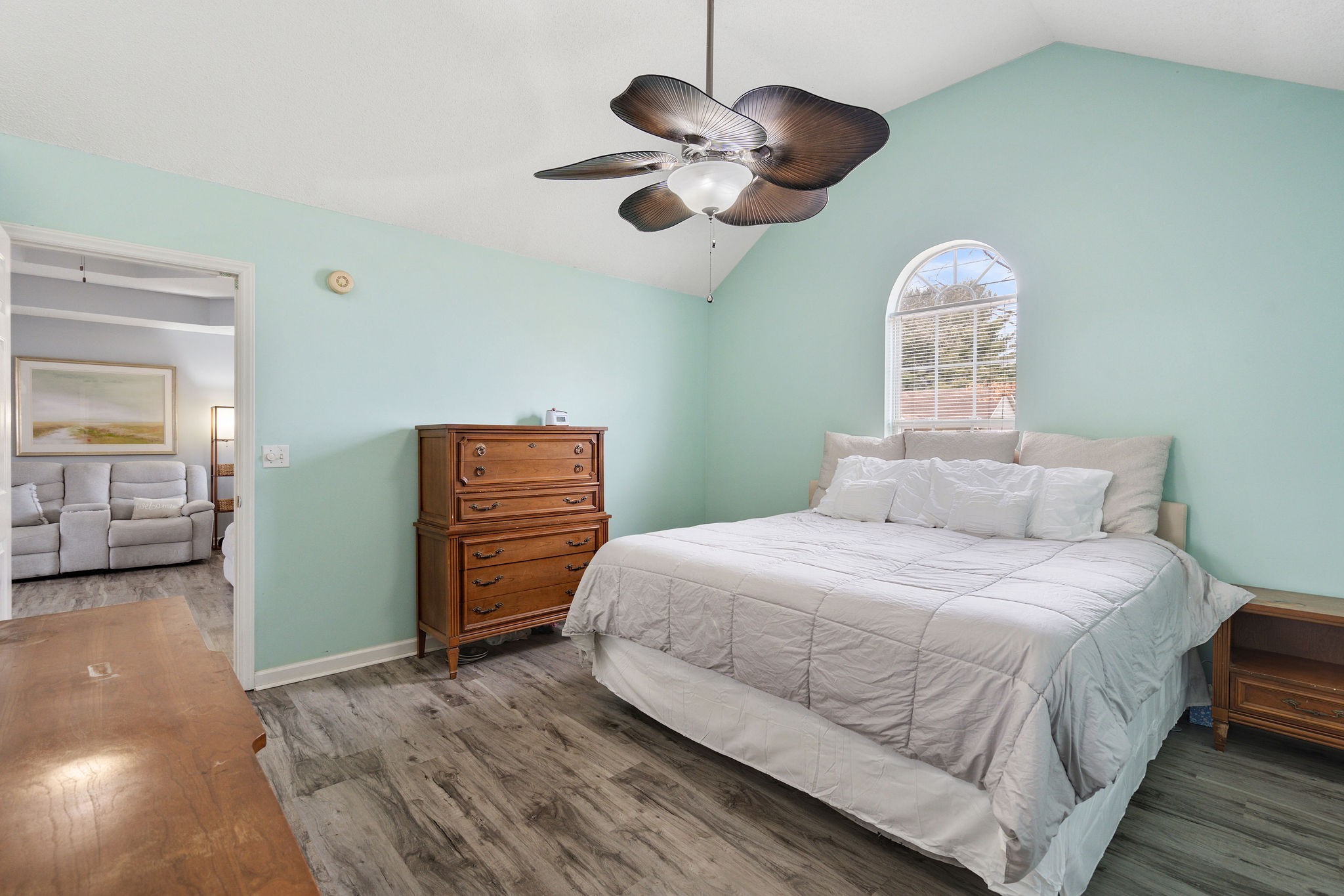 2335 Sawmill Street Murfreesboro, TN 37128 - Photo 18 of 34 a bedroom with a bed and a chandelier