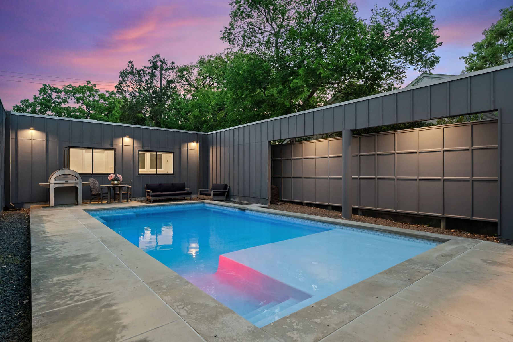 3508 Bridle Path Austin, TX 78703 - Photo 34 of 40 a view of swimming pool with outdoor seating