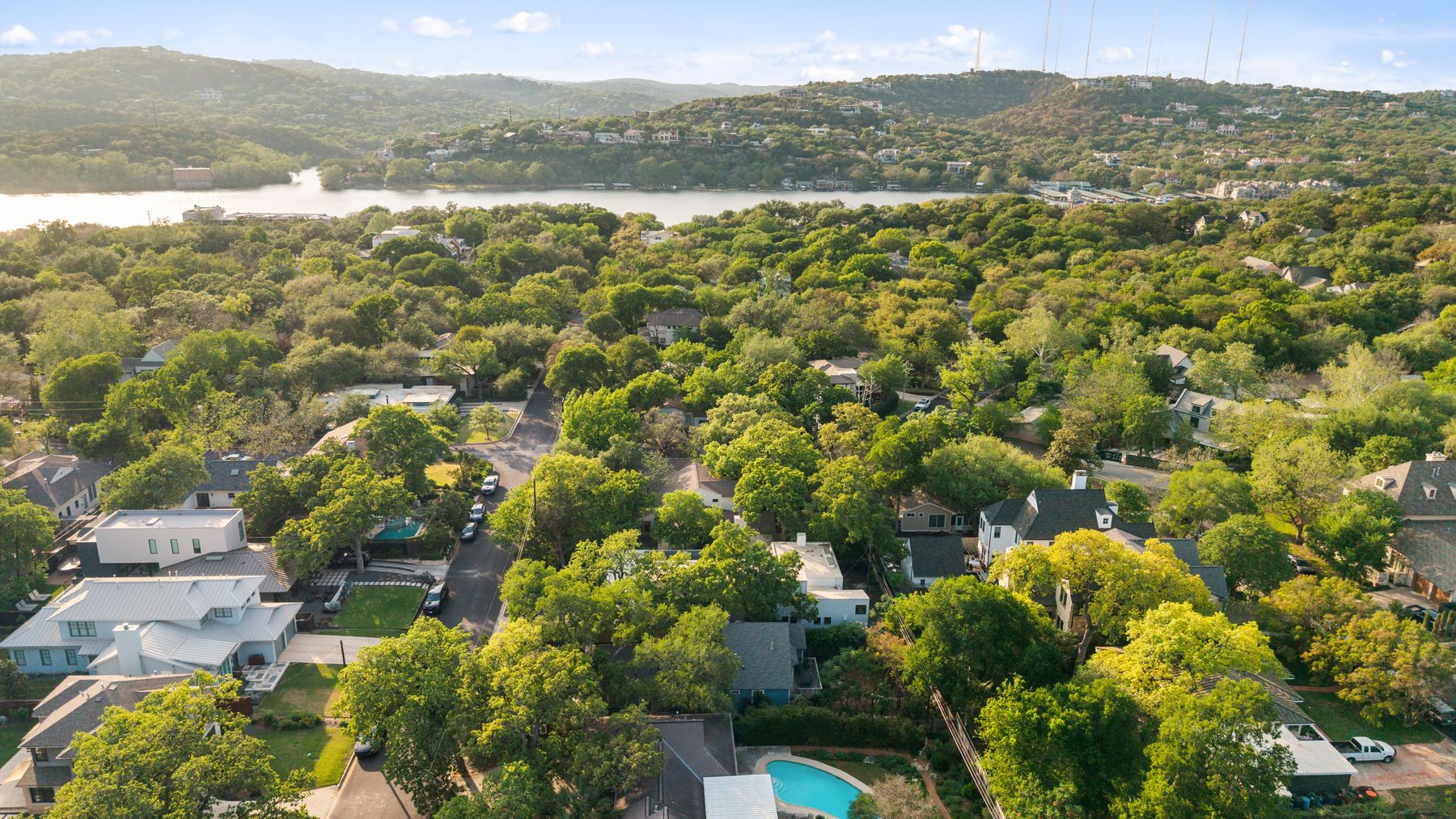 3508 Bridle Path Austin, TX 78703 - Photo 40 of 40 a view of lake with mountain