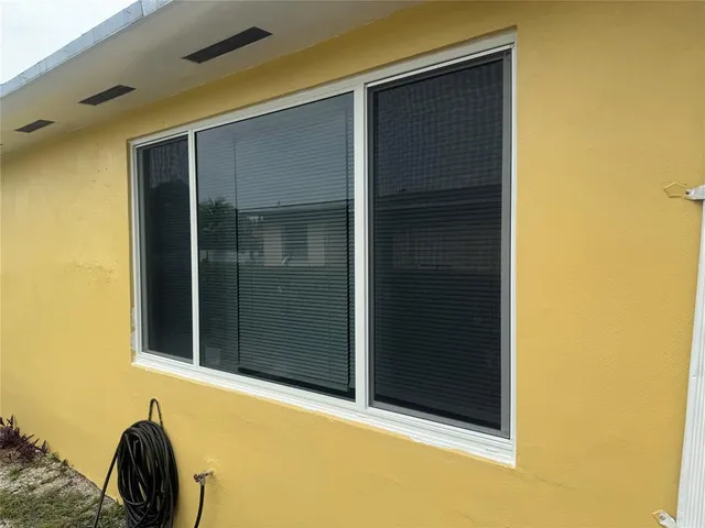 a view of a door of the house