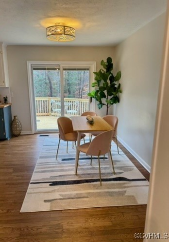 252 Mill Road King William, VA 23086 - Photo 11 of 28 Dining space with dark hardwood / wood-style floor