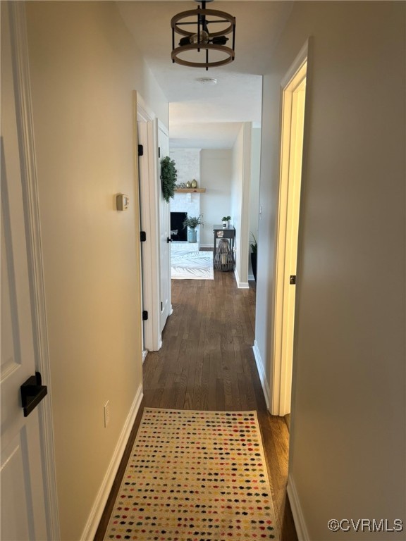 252 Mill Road King William, VA 23086 - Photo 15 of 28 Hall with dark hardwood / wood-style floors