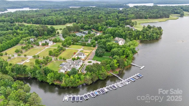 a view of a garden with a lake