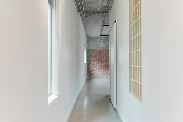 a view of hallway with stairs