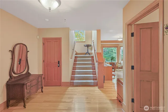 a view of front door with stairs