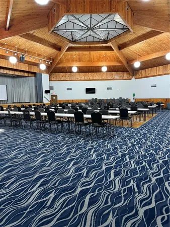 a group of chairs sitting on roof deck