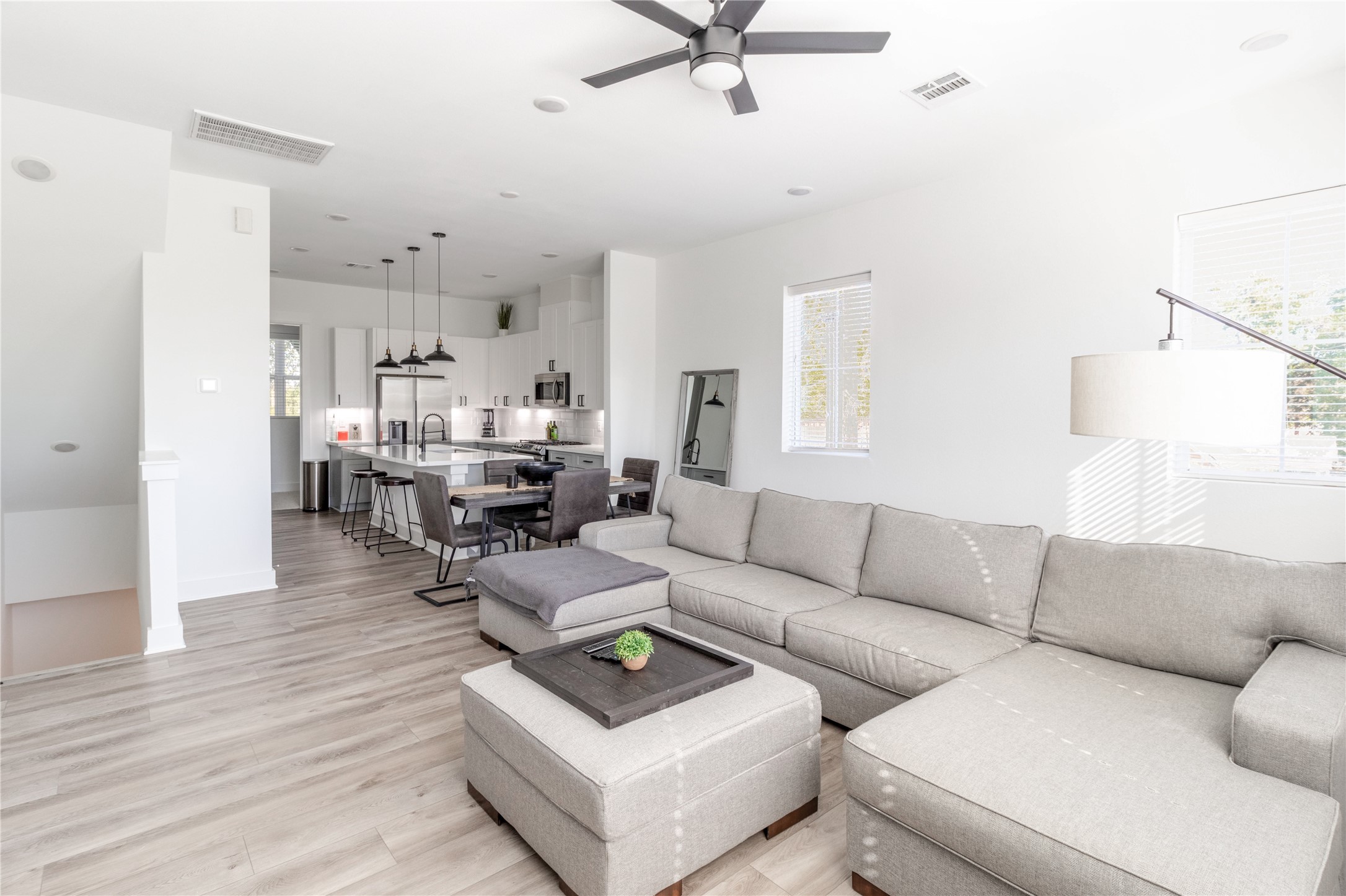1404 Mansfield Street Houston, TX 77091 - Photo 2 of 30 a living room with furniture and a wooden floor