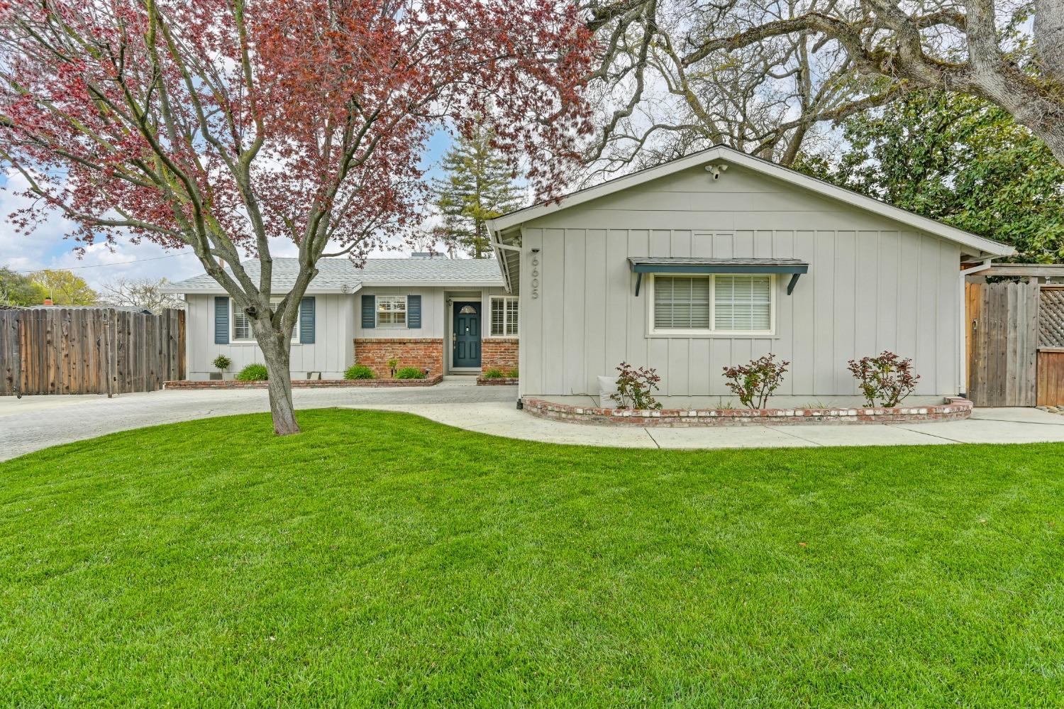 a front view of house with yard